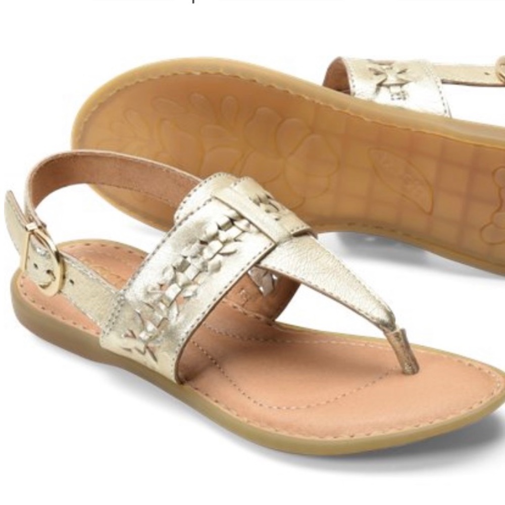 NWT - Gold Leather Sandals